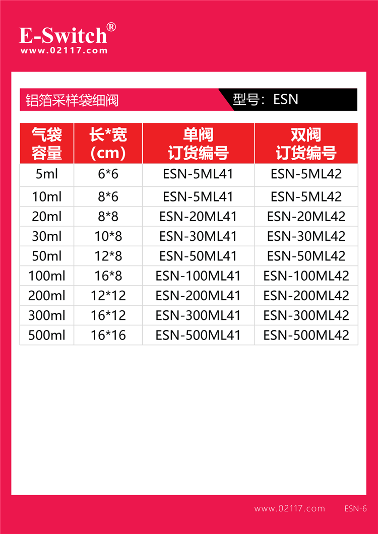 采樣袋規(guī)格ESN-2024.01.08-1-03